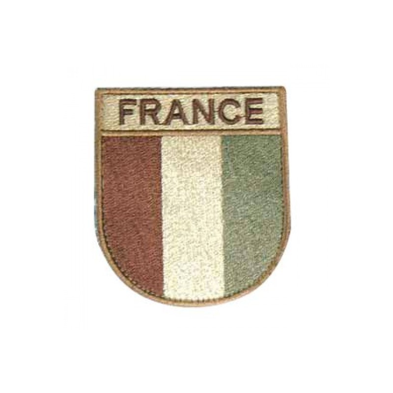 Ecusson militaire drapeau France désert
